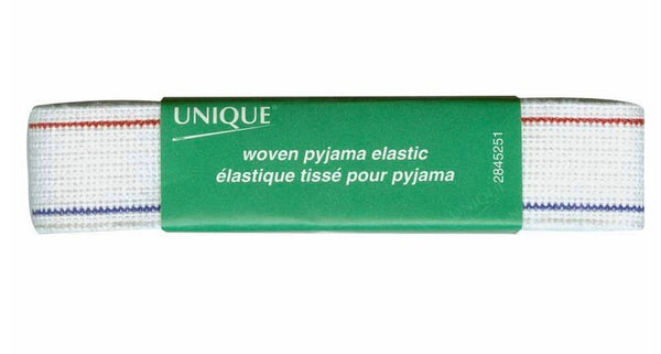 UNIQUE Élastique à pyjama 25mm x 0.9m - blanc